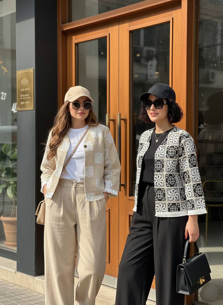 ست بامبر شلوار مازارتی تی دوبل لاین دار