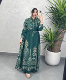 پیراهن زنانه سنتی ساحلی فلور قد ۱۴۰