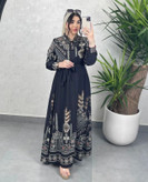 پیراهن زنانه سنتی ساحلی فلور قد ۱۴۰