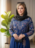 پیراهن زنانه سنتی ساحلی فلور قد ۱۴۰