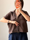 وست زنانه جلو زیپ کتان سیلک